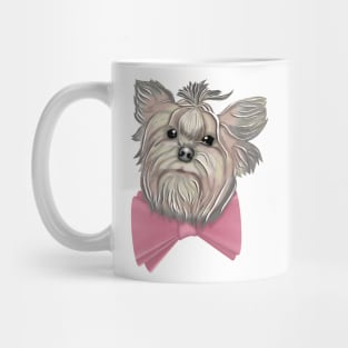 Yorkshire Terrier with a pink bow Mug